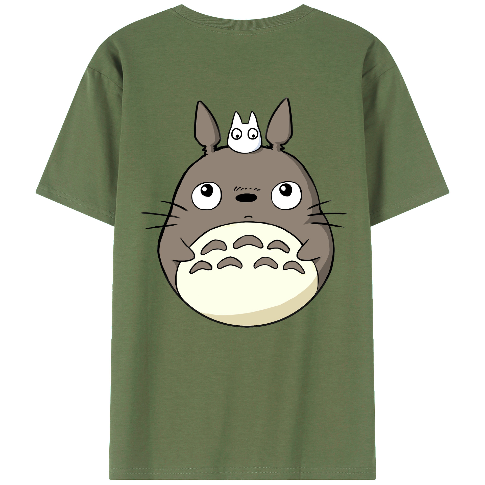 （画像用） となりのトトロ 草壁メイ 草壁サツキ My Neighbor Totoro Satsuki Kusakabe Mei Kusakabe 綿100％ メンズ半袖Tシャツ（バックプリント） 通気性